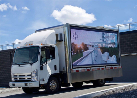 Le camion de P10mm 6500nits a monté l'écran mené, affichage à LED de véhicule de 960*960mm
